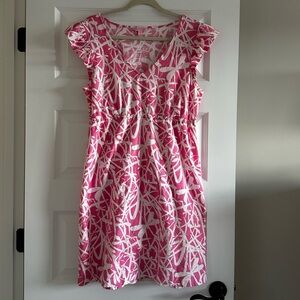 Lilly Pulitzer Pink and White Cotton Dress